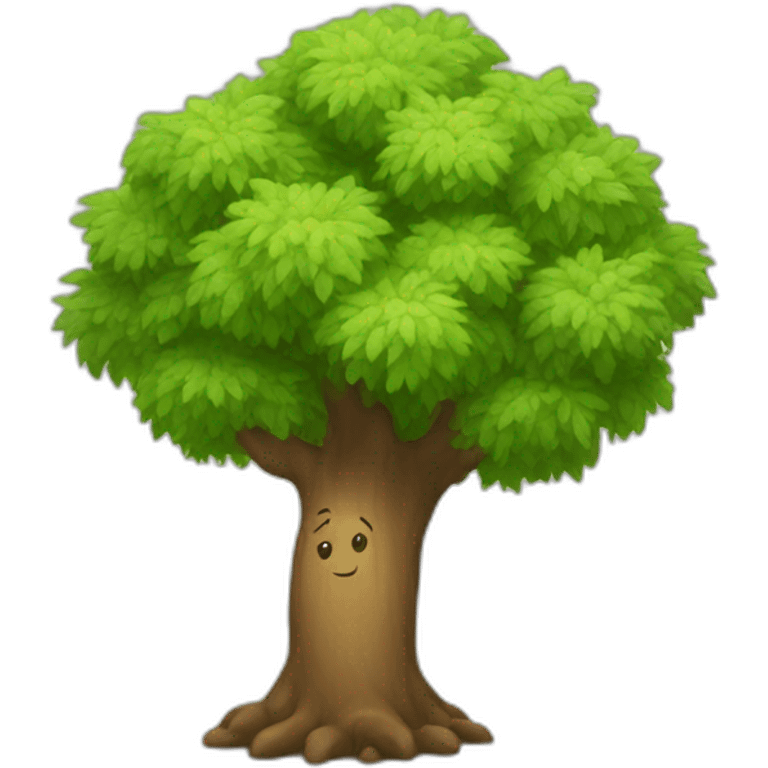 Happy tree emoji