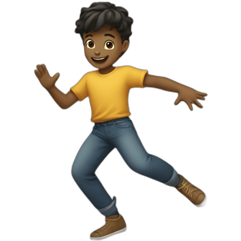 Boy dancing twist emoji