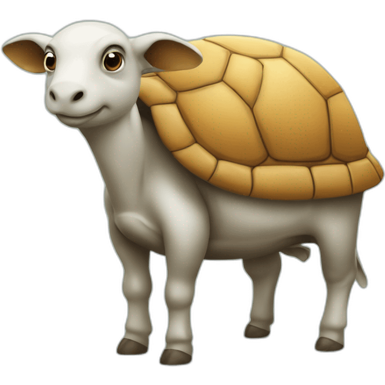 Tortue sur une vache emoji