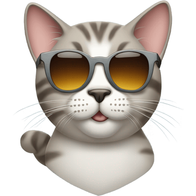 Cat with sunglasses emoji