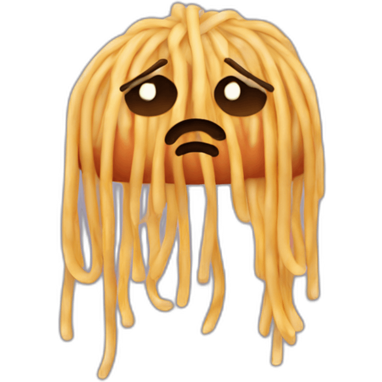 Sad spaghetti emoji