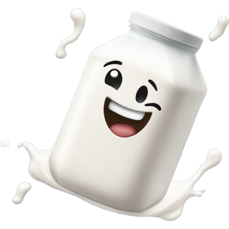 A gallon of milk running away emoji