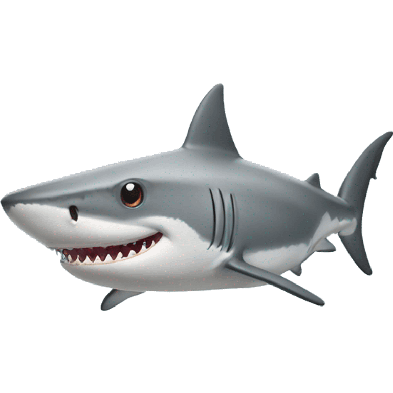 surprised shark with car on top emoji