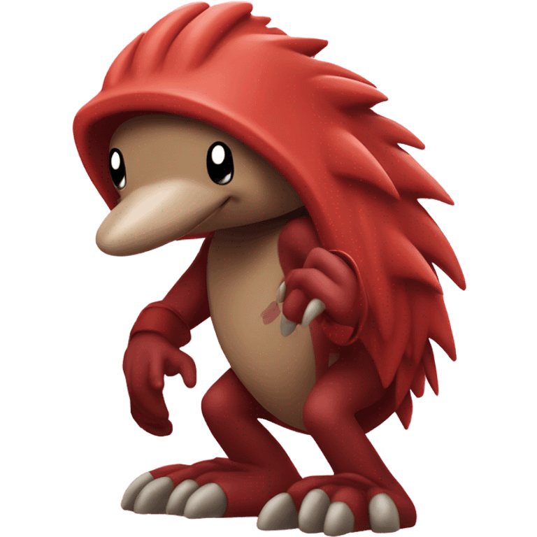 Knuckles the echidna ￼ emoji