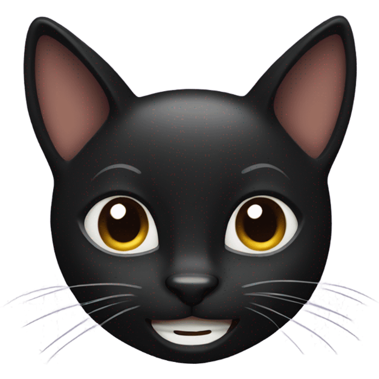 Black cat smiling  emoji