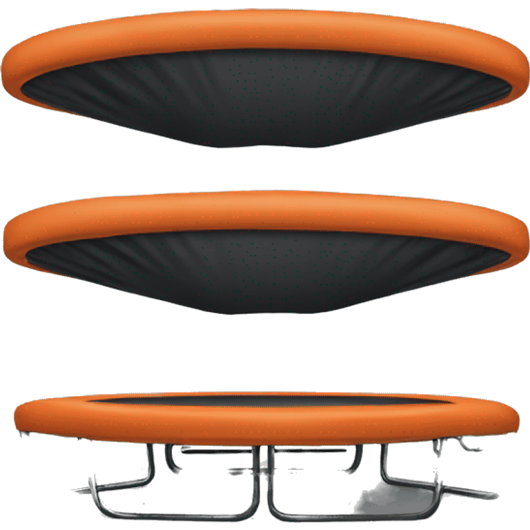 trampoline, black, gray and burnt orange
 emoji