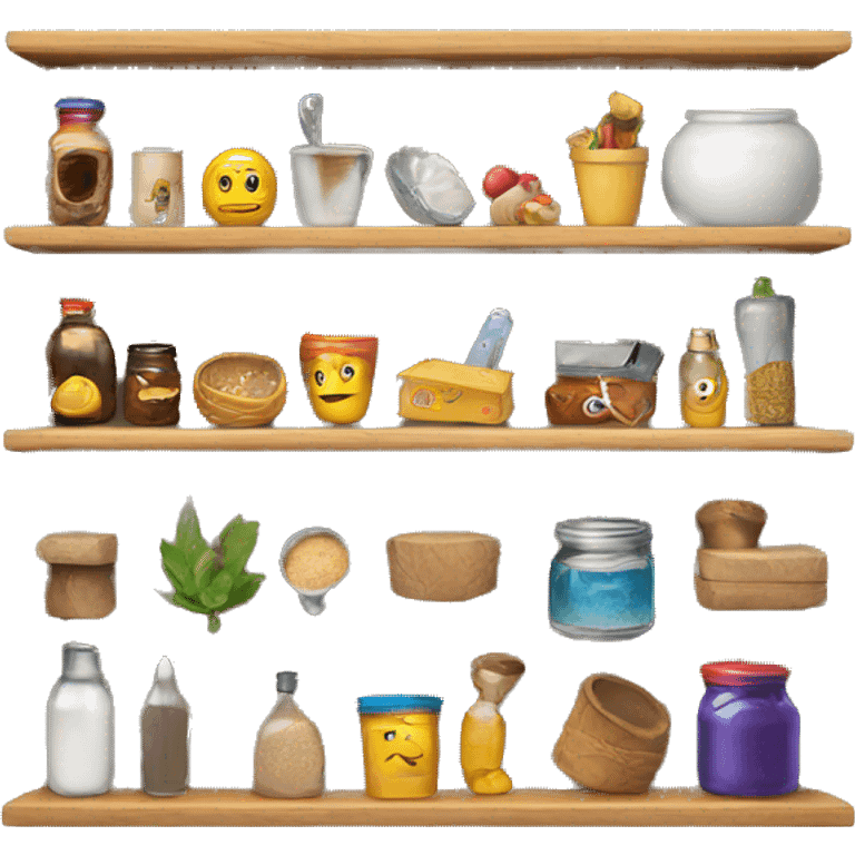 shelf with items on it emoji