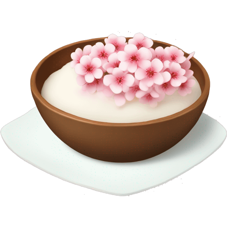 bowl of sakura cake emoji