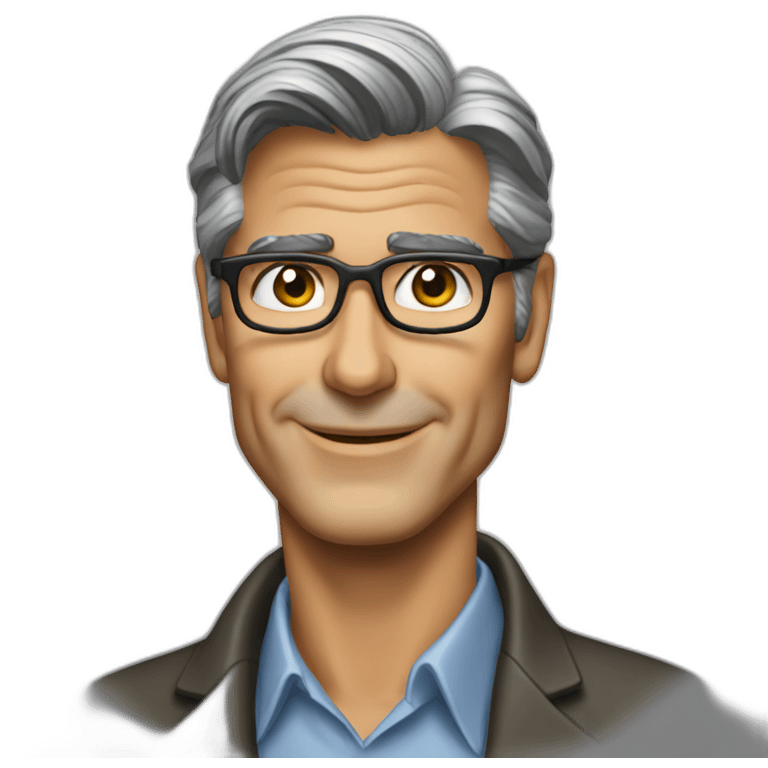 George Clooney scientist emoji