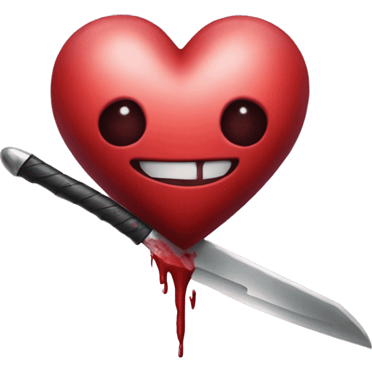 gothic heart stabbed with knife emoji