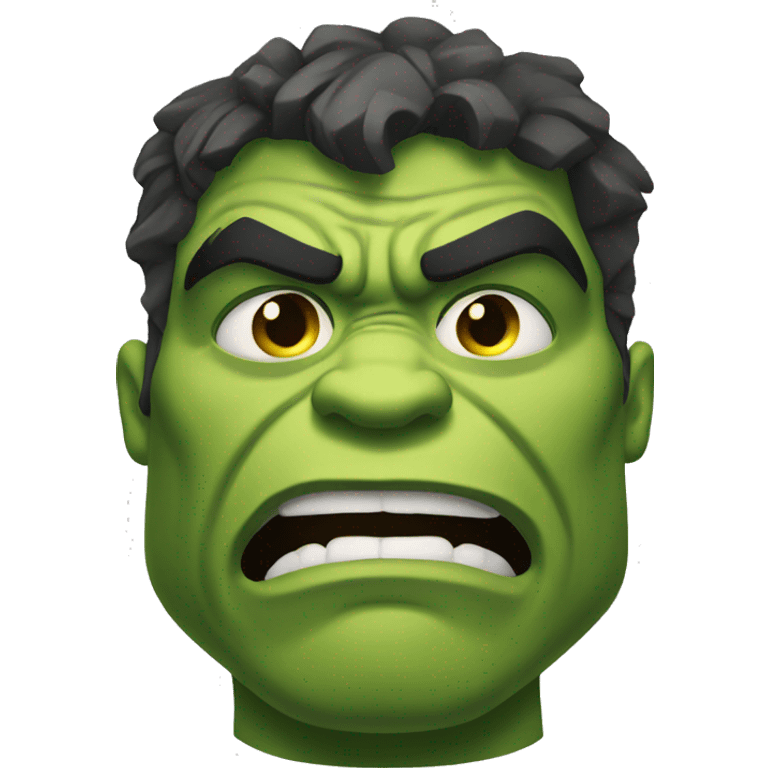 Hulk with sweaty forehead emoji