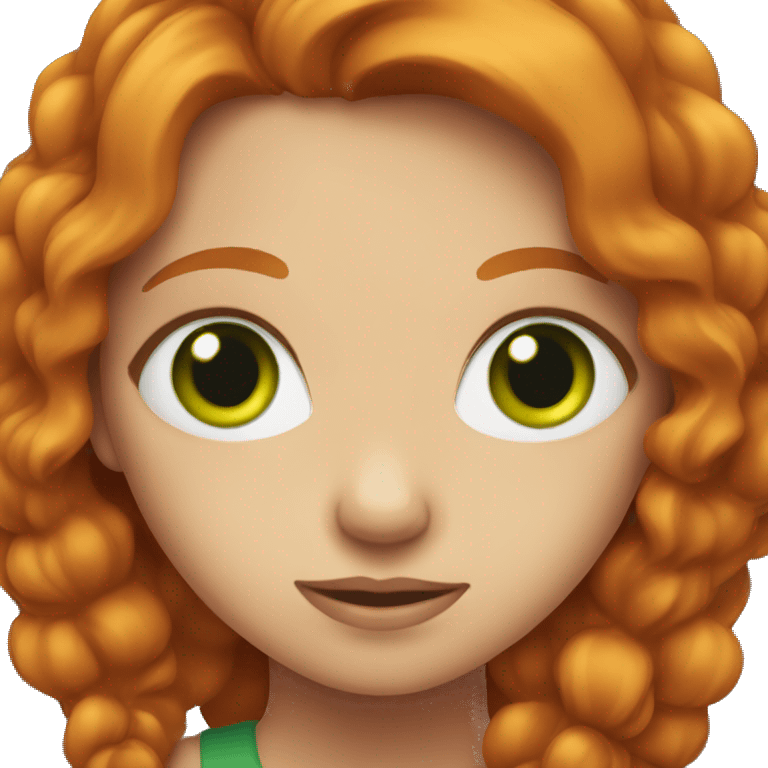 Ginger girl with green eyes  emoji