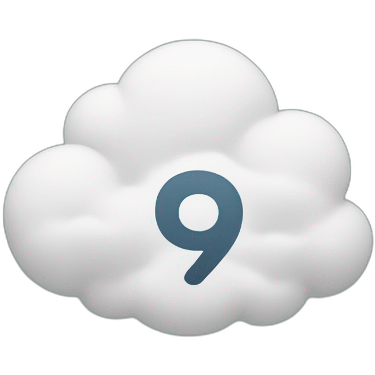 Cloud with number 9 in the middle emoji