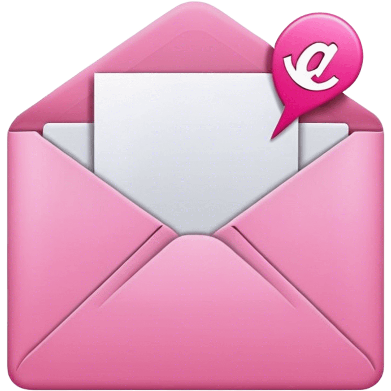 Pink email envelope emoji