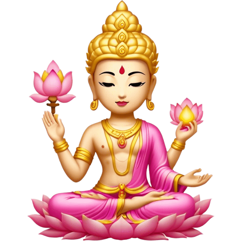 gold pink Bodhisattva  emoji