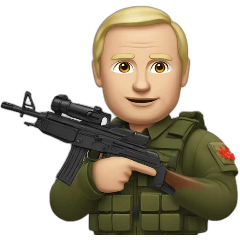 vladimir poutine avec une ak 47 emoji