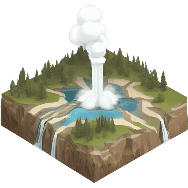 Yellowstone National Park isometric emoji