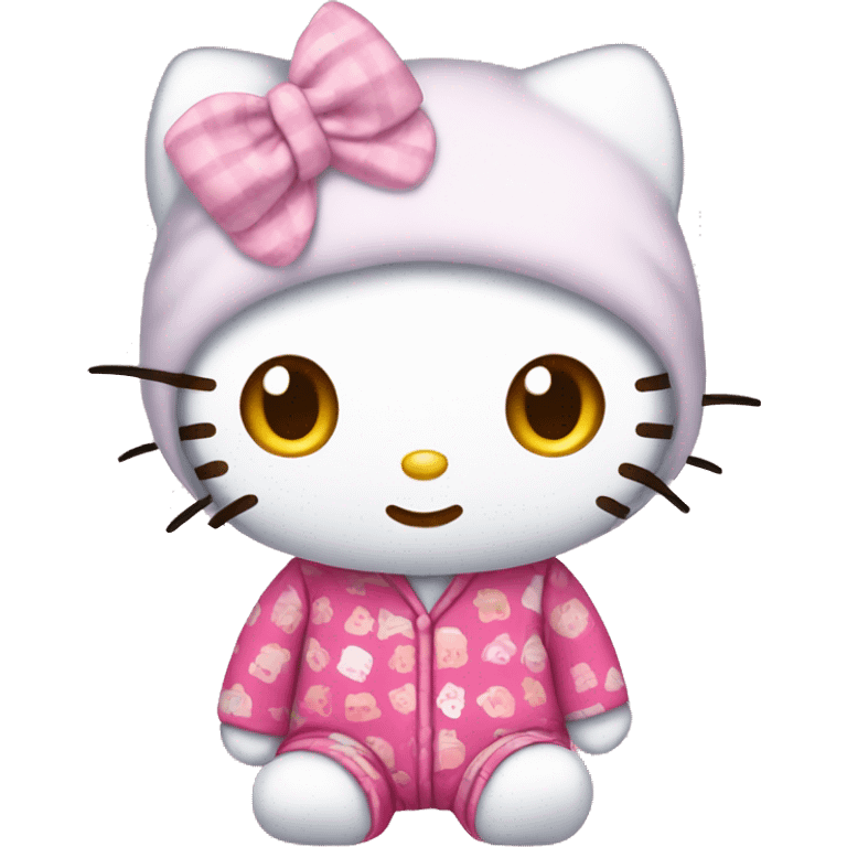 hello kitty in pajamas  emoji