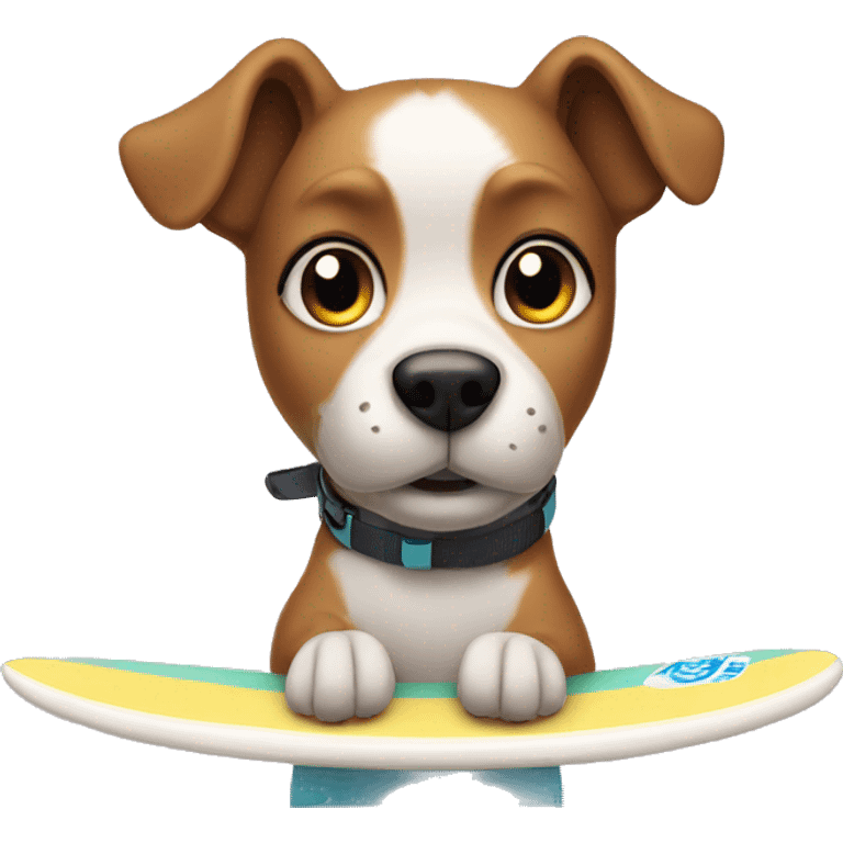 Dog on surfboards  emoji