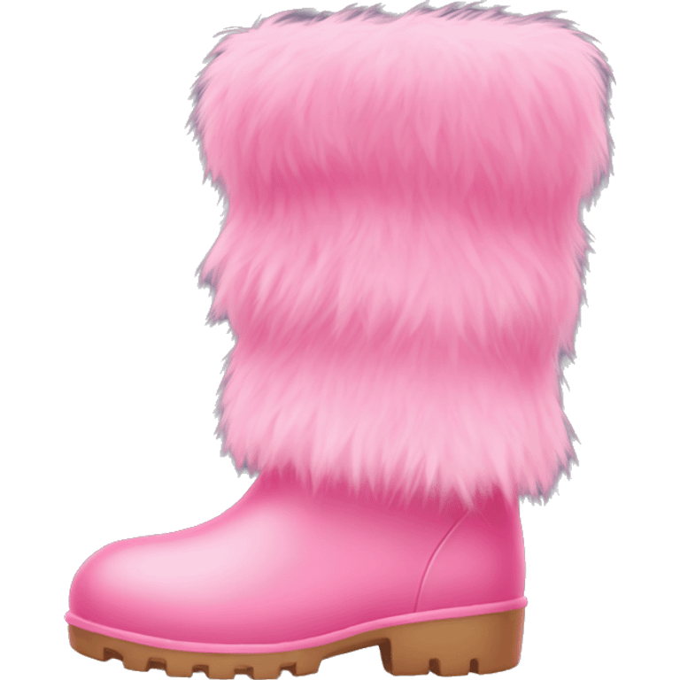 Pink fur boots emoji