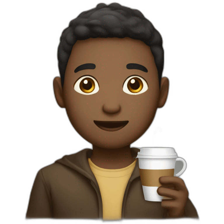 Umbria boy sippong coffee emoji