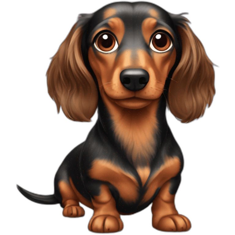 dachshund spotted long hair emoji