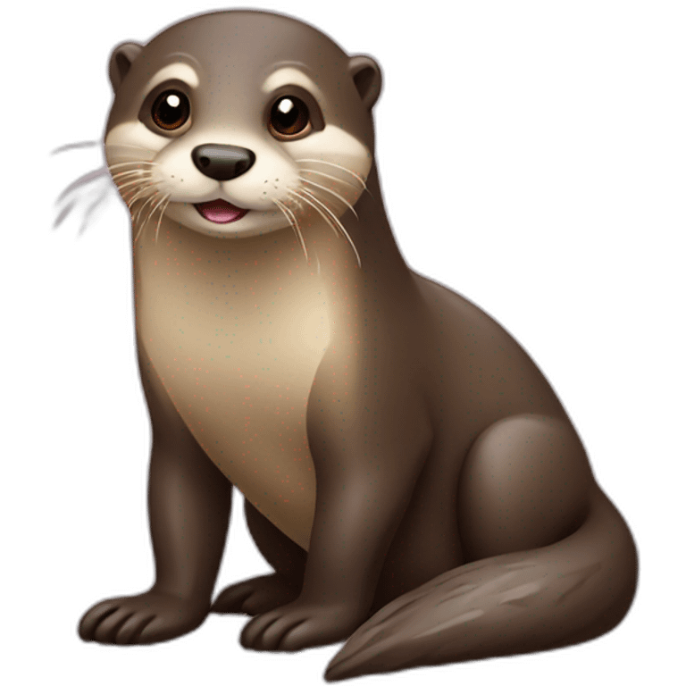 Loutre sur tourtue emoji