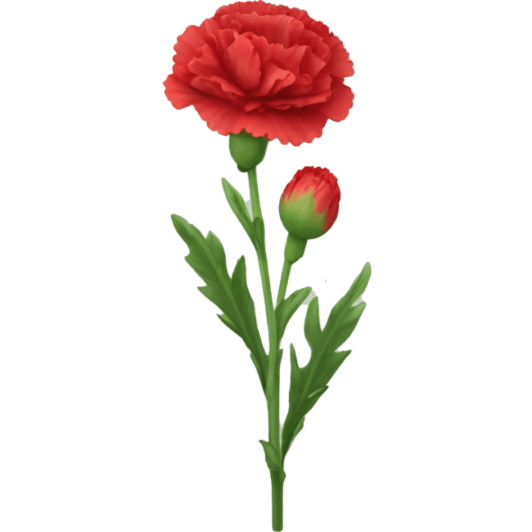 red Carnation flower emoji