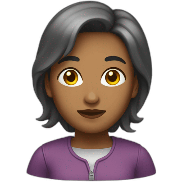 Femme à poile emoji