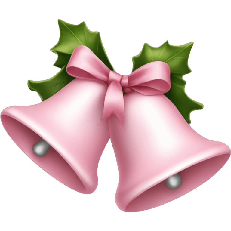 Light pink Christmas bells emoji