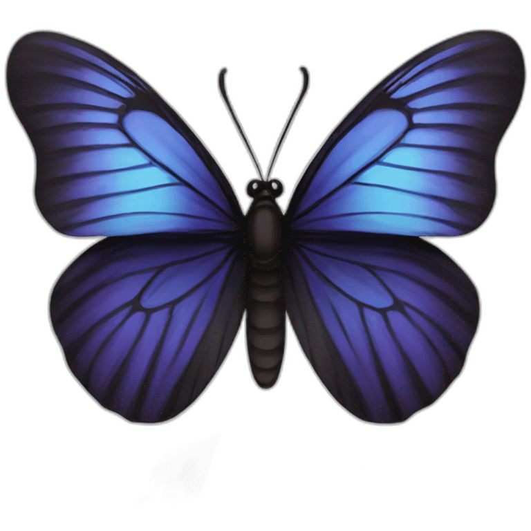 the black beautiful butterfly emoji