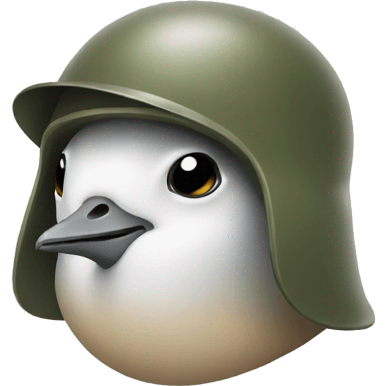 Dove wearing army helmet crying  emoji