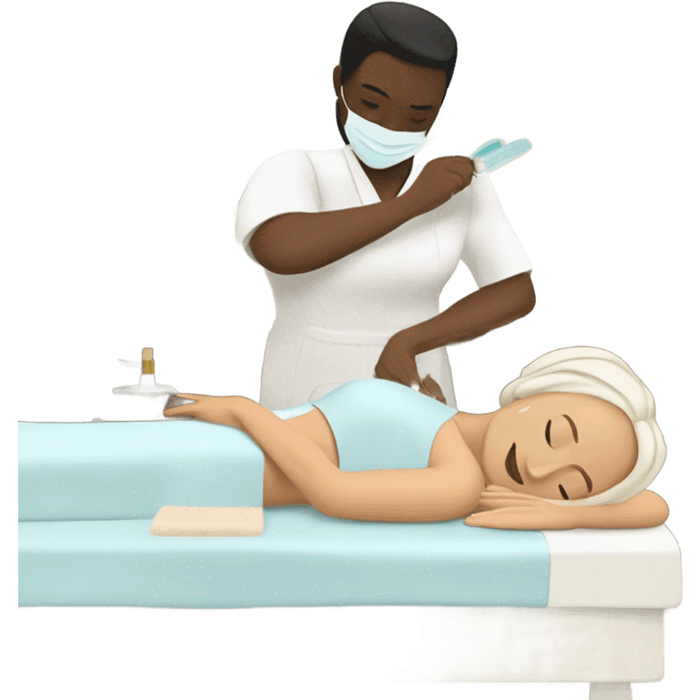 spa treatment at a cosmetologist emoji