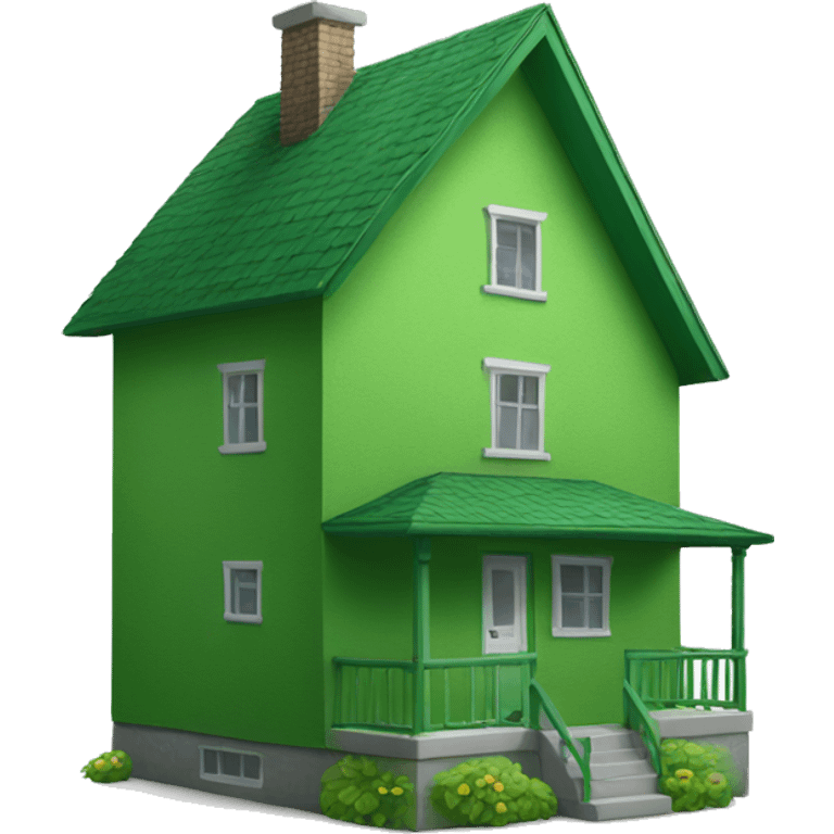 Green Colour Home emoji