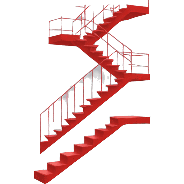 minimal red stairs emoji