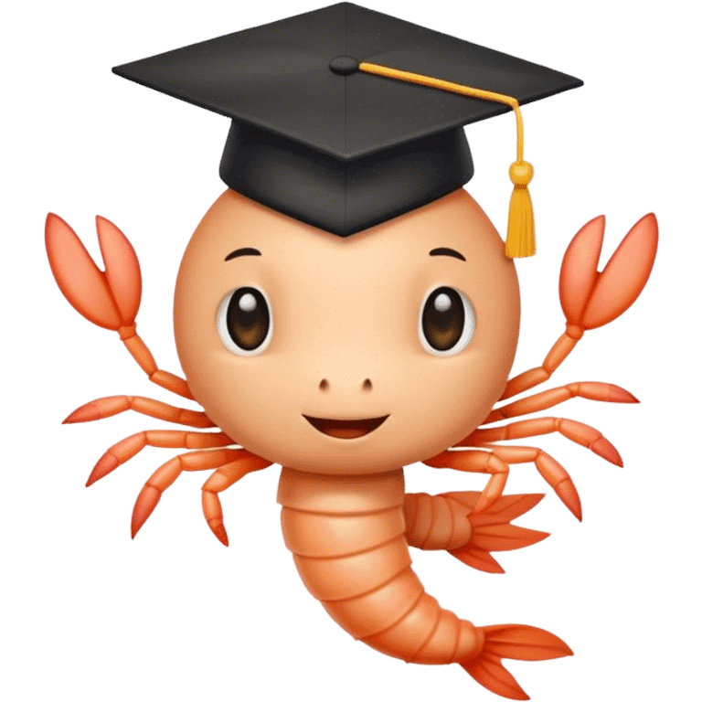 shrimp with phd hat emoji