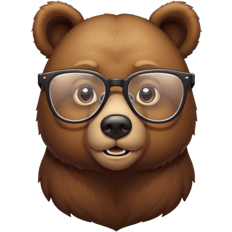 Oso con lentes  emoji