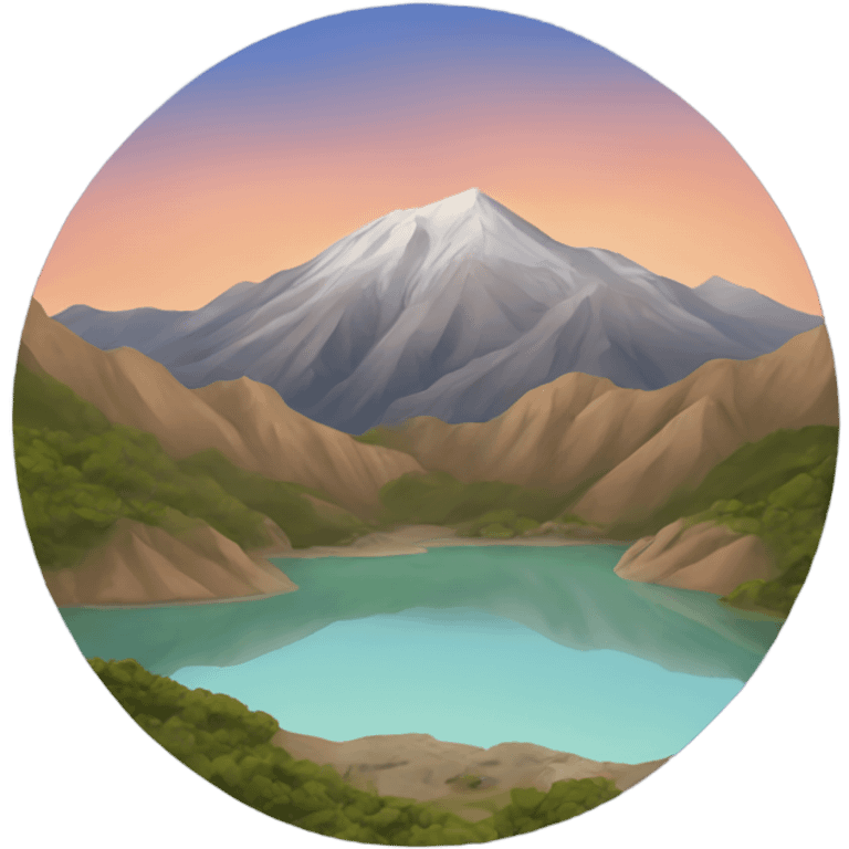 Lago con montañas  emoji