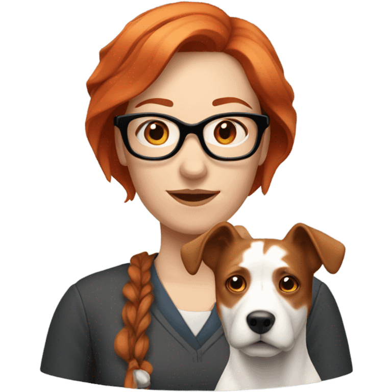 Redhead glasses dog pale women emoji