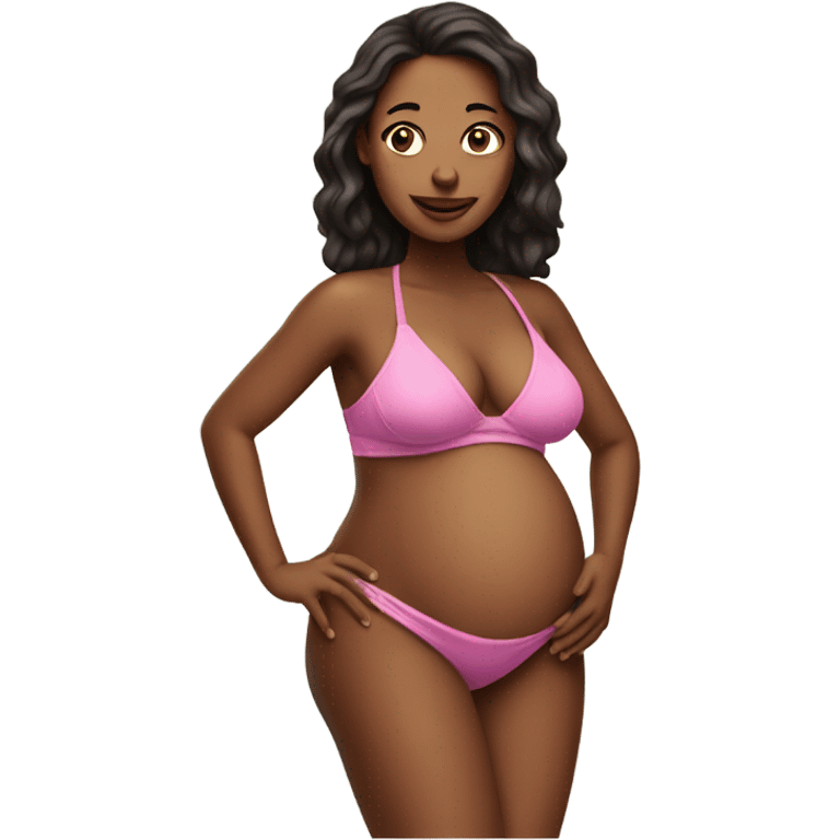 Pregnant women in a bikini  emoji