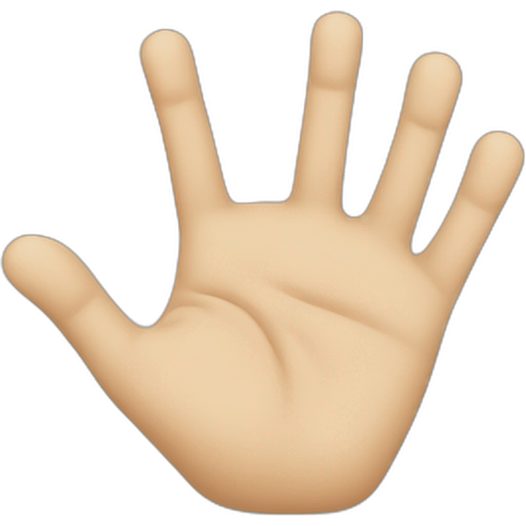 a hand with 4 fingers emoji