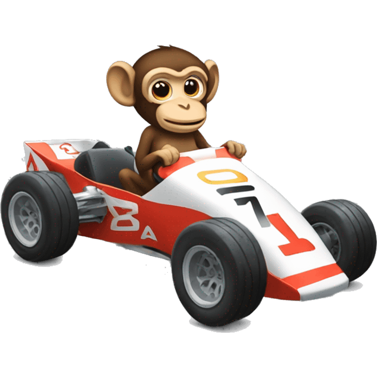 monkey race car driv emoji