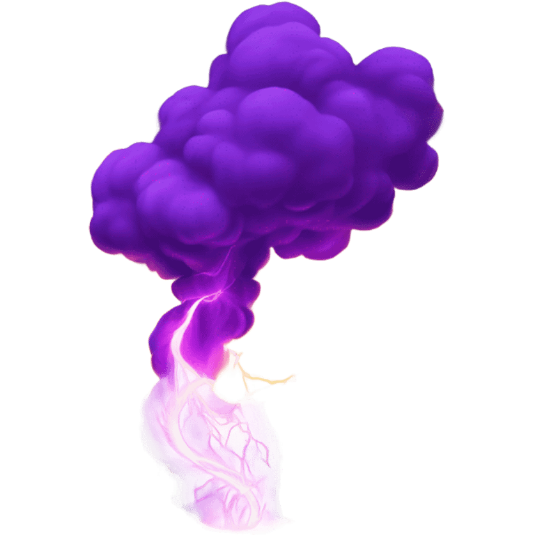 Fire with a cloud and a purple Lightning  emoji