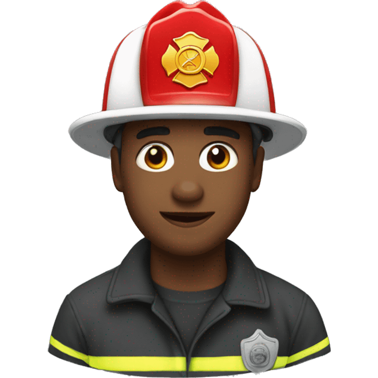 Firefighter with santa hat emoji