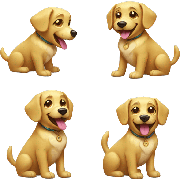 happy golden dog emoji