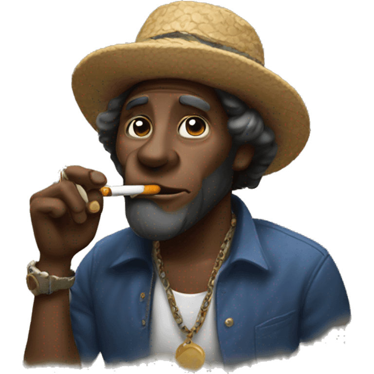 chango smoking a cig emoji