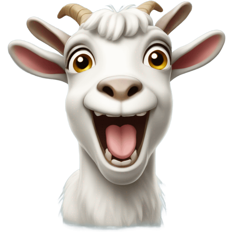 Laughing goat emoji