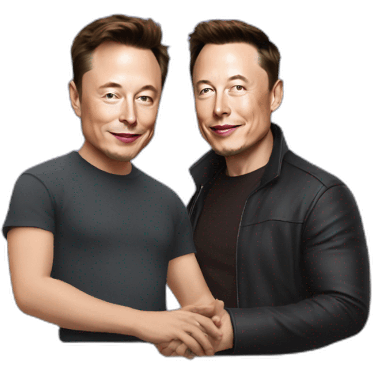 Elon musk with him son emoji