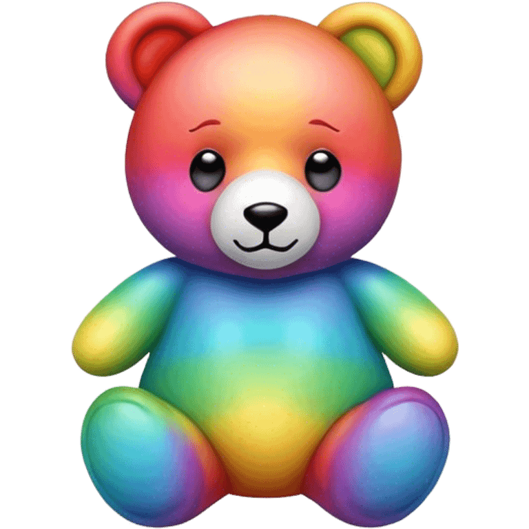 Rainbow teddy bear  emoji