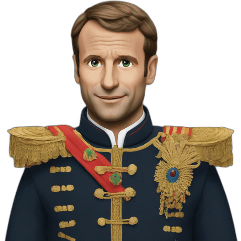 Macron avec une kalash emoji